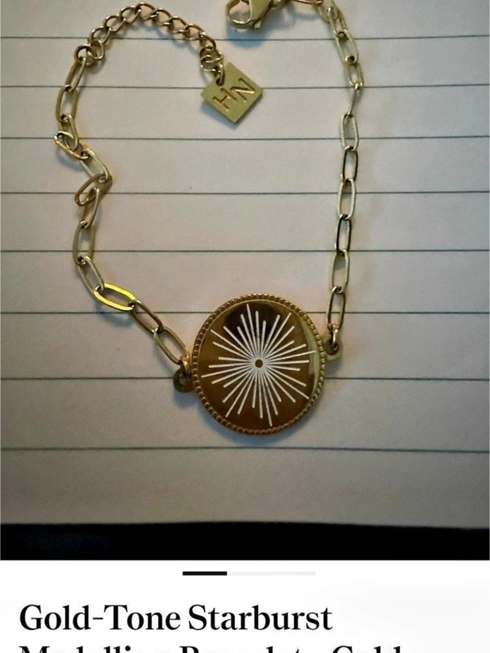Gold-Tone Starburst Medallion Bracelet